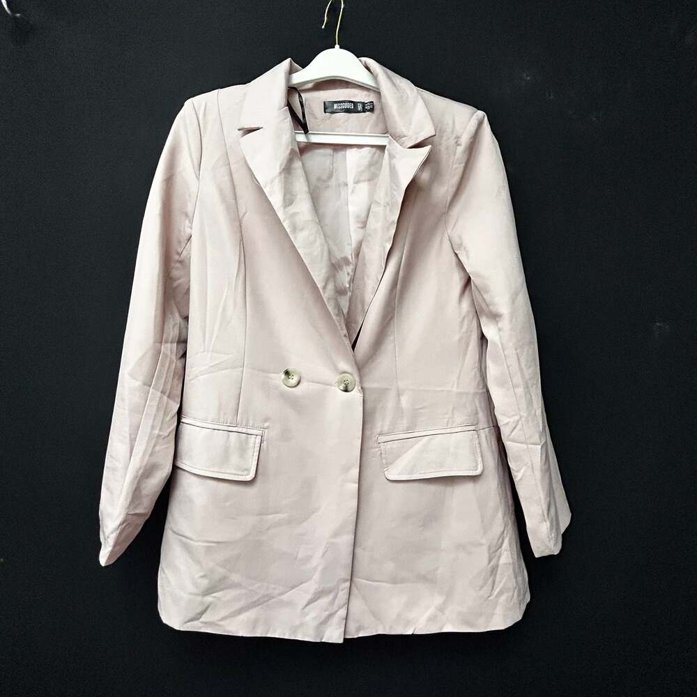 Missguided Blush Pink Double Breasted Blazer